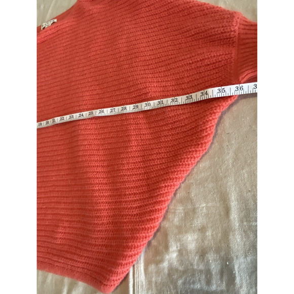 Hyfve Sweater Womens Size Medium Bright Orange Oversized Pullover Sweater - Picture 8 of 10